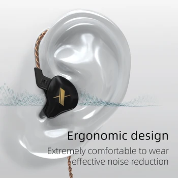 KZ EDX 1 Dinamični V Uho Slušalke HIFI Bas Slušalke šumov Slušalke Za ZSX ASX ZAX ZST X ZSN ZS10 PRO S1 Z1 S2 SA08