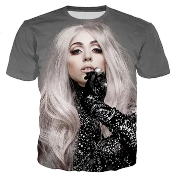 Lady gaga moški/ženske Nov modni kul 3D natisnjeni t-majice, priložnostne slog, tshirt ulične tops110/6XL