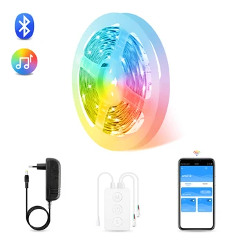 LED Trakovi Luči RGBIC Aplikacijo Bluetooth Nadzor, Dreamcolor Glasbo Sinhronizirati Led Luči za Soba, Spalnica,Kuhinja,Božični Dekor