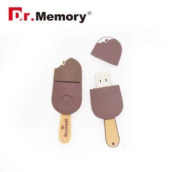 Lep Čokoladni Sladoled USB Flash Drive 128M 4G, -8 G 16 G 32 G 64 G Memory Stick, USB 2.0 Flash Disk Visoke Hitrosti Pendrive Cool Darila