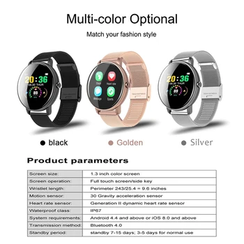 LIGE Nova barva LED Smart watch Nepremočljiva Šport za iPhone Srčni utrip, krvni tlak informacije pokličite pametne ure Za Ženske, Moške