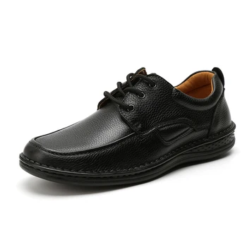 LINGGE Moške Usnjene Čevlje Čipke Klasičnih Stanovanj Čevlji Za Človeka Ročno Kakovosti Formalno Obleko Čevlje Črne Oxfords #6068-2