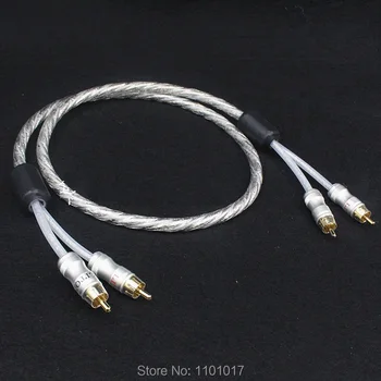 Liton Ameriški silver plated dvojno tesnilo vročina HIFI EXQUIS avdio analogic signal kabel RCA žice