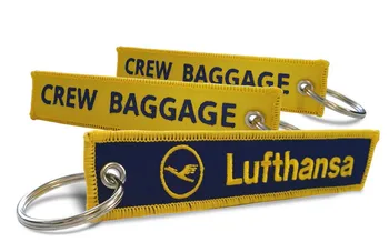 Lufthansa Prtljago Posadke Osebno Vezene obeskov 130x25mm 100 kozarcev veliko