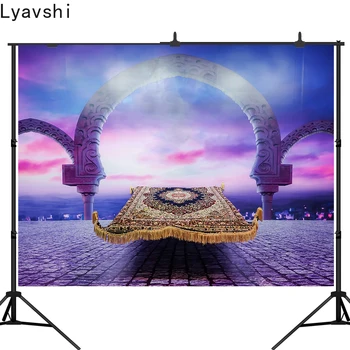 Lyavshi fotografija ozadja za foto studio Aladdin čarobno preprogo somrak scene arch vrata pravljico ozadje photophone