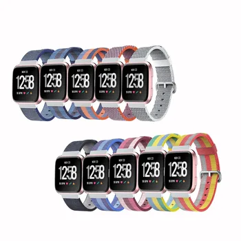 MASiKEN 22 mm Tkani Najlon Tkanine Šport manžeta Watch Trak za Fitbit Obratno Watchbands Manšeta za Hitro sprostitev, zatiči, 10 Barv