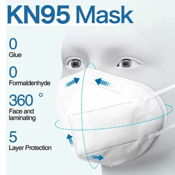 Maske Ffp2 Kn95 odraslih NR Protivirusna zaščita masko