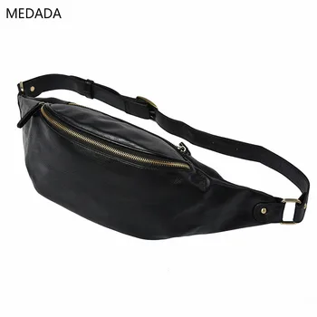 MEDADA novi usnjeni pas za moške majhne breastband moške vrečko prostem prosti čas majhen pas plima moška torba, pas paketi