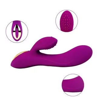 Medicinski Silikon Multi-Speed Klitoris Magnetni Polnilna Dvojni Vibrator Za G Spot Udarci Stimulacijo Ženske Seksi Dildos Vibrator