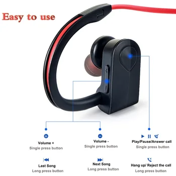 MEUYAG Bluetooth Slušalke Športne Neckband Brezžične slušalke Stereo Čepkov Glasbo, Slušalke z Mikrofonom Za iPhone Android