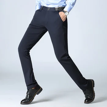 MIACAWOR Priložnostne Hlače Moški Slim Fit Moletom Masculino Elastična Pantalon Homme Ulične Hlače Moški Plus Velikost 38 K121