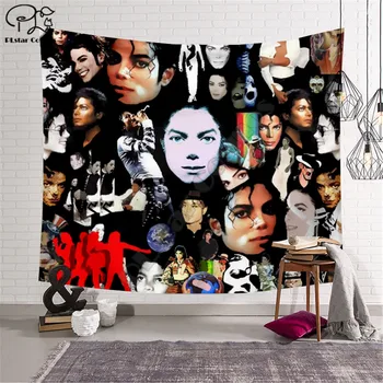 Michael Jackson vzorec Smešno risanka Odejo Tapiserija, 3D Tiskanih Tapestrying Pravokotne Doma Dekor Steni Visi slog-3