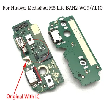 Mikrofon Polnilnik Odbor PCB Odbor Za Huawei Mediapad M5 lite BAH2-W09/AL10 Vrata USB Priključek Flex Traku