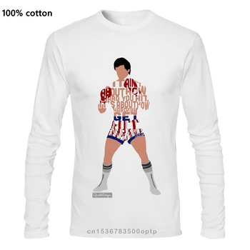 Moški tshirt Rocky Balboa Od Skalnatih Tipografija Ponudbo Design Unisex Majica Natisnjeni T-Shirt tees vrh