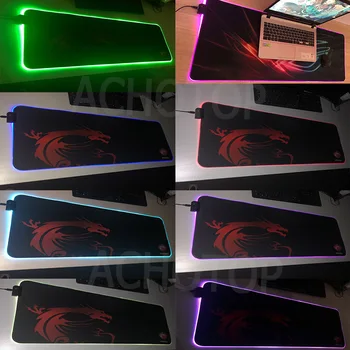 MSI Gaming Mouse Pad RGB Velike Mouse Pad Igralec z Miško Mat Računalnik Mousepad Led Osvetlitvijo XXL Površino Mause Pad Desk Mat