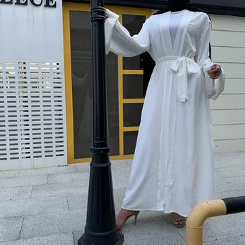 Najnovejše Navaden, Preprost Spredaj Odprti Abaya Dubaj Tam Kaftan Jopico Muslimanskih Žensk Haljo Africaine Femme Caftan Turški Islam Oblačila