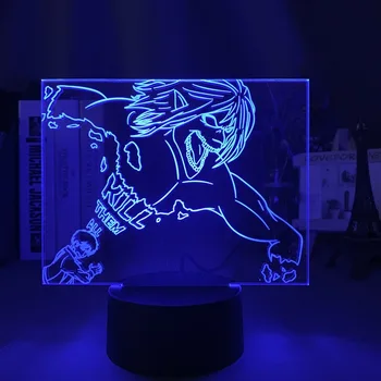 Napad na Titan za Sobi Doma Dekor Svetlobe Akril namizne Svetilke Anime Kul Fant Otrok Darilo Kapetan Levi Ackerman Slika Noč Svetlobe