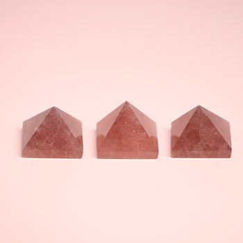 Naravni Jagodni Kremen Piramida Dekoracijo Feng Shui Hiša Višji Dekorativni Kristali, Nakit Dekoracijo Aura Energije Kristalno On
