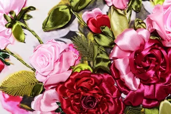Needlework,DIY Traku Navzkrižno šiv Kompleti za Vezenje kit, rdeče vrtnice vazo rož razredi vezenje steno poročno darilo dekoracijo