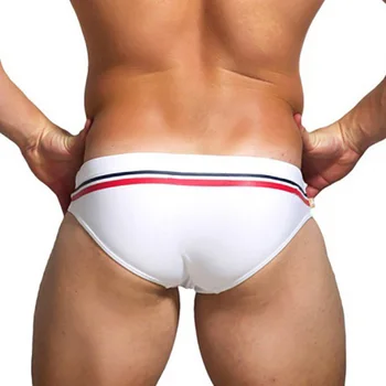 Nova bela rumena vrv moške kopalke nizek pas za plavanje hlačnic moški bikini gay kopalke, kopalke seksi plaža hlače dostopi 231