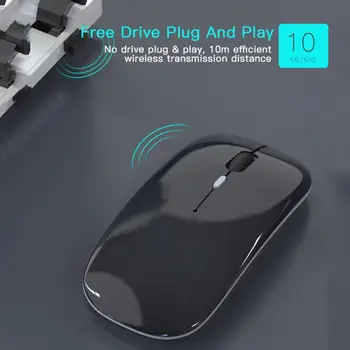 Nove 2,4 Ghz Brezžična Bluetooth Miška RGB Računalnik Tiho Miške za Polnjenje Z LED Luči USB Optična Miška Za Prenosni RAČUNALNIK