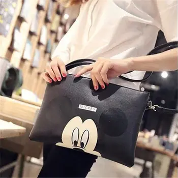 Novi Modni Oblikovalec blagovne znamke torba ženske kakovost Mickey risanka torbici obleko trdna torba mini vrečko damo messenger denarnice