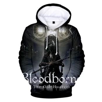 Novo Bloodborne 3D Hoodies Majica Moški/ženske Tiskanja Vroče Igra Kapičastih Pulover z Dolgimi Rokavi Harajuku Jeseni Hoody Plus Velikost