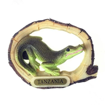 Novo Ročno Poslikane Tanzanian Lubje Nil Krokodil 3D Hladilnik Magneti Turističnih Spominkov Hladilnik Magnetne Nalepke Darilo