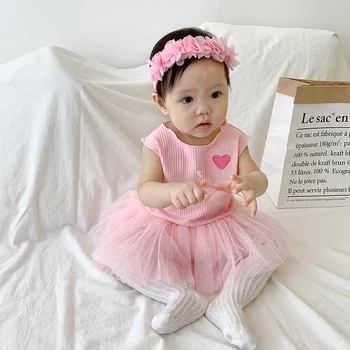 Novorojenčka Dekle Obleke Poletje 2020 Malčke Baby Girl Obleke Princess Poroka in 1. Rojstni dan Baby Girl Oblačenja 3 6 9 Mesecev