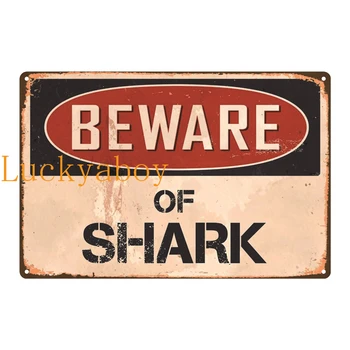 Opozorilni Znaki Pazite se Morskih psov, Gos, PUG Kovinski Tin Znaki Plakat Sobi Doma v Zaprtih prostorih Ali na Prostem Dekor