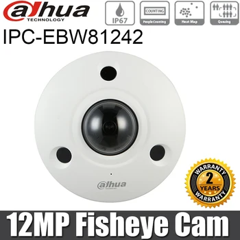 Original Dahua IP Kamera 12MP Panoramski Fisheye IPC-EBW81242 H. 265 AI POE Ljudje štetja IR10m IP67 zamenjajte IPC-EBW81230