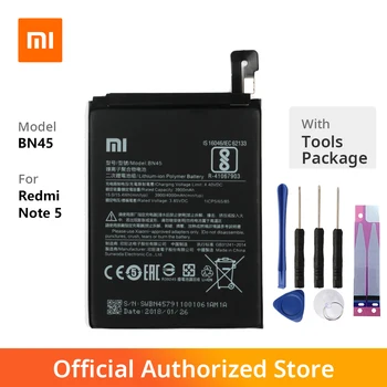 Original Xiaomi BN45 Telefon baterija Za Xiaomi Mi note2 Redmi Opomba 5 Note5 4000 mah