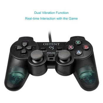 OSTENT Žično Analogni Gamepad Krmilnika Palčko Joypad za Sony Playstation PS1 PS2 PS Ena PSX Konzole Dvojno Blaženje Vibracij