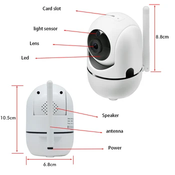 OUERTECH WIFI 720P Brezžično Smart IP Auto-sledenje WIFI Home Security IP Kamero Baby Monitor širokokotni Pogled WIFI Nadzor