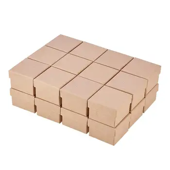 Pandahall 24pcs Kartonske Škatle Nakit za Nakit, Ogrlico, Uhane Obroč Gift Box Embalaže Zaslon Kvadratnih 5x5x4cm