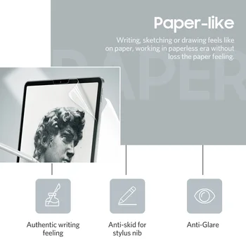 Papir-Kot Zaščitnik Zaslon Film Mat PET Anti Glare Slikarstvo Za Microsoft Surface Pro 3 4 5 6 7 Pro Pojdi Knjiga 1 2 13.5 15 cm