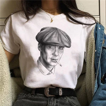 Peaky Blinder Majica s kratkimi rokavi Ženske Harajuku Ullzang Graphic T-shirt Smešno Risanka 90. letih Tshirt Estetske korejski Slog Top Tees Ženski