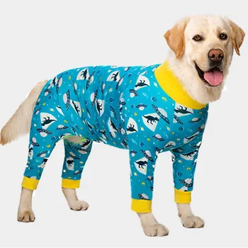 Pet Velikih Pes Tesen Oblačila Risanka Natisnjeni Pes Jumpsuit štirinožni Pižamo Plašč zdravstvene Nege Trebuh Odvajanja Oblačila Obleka, Domačo Rabo