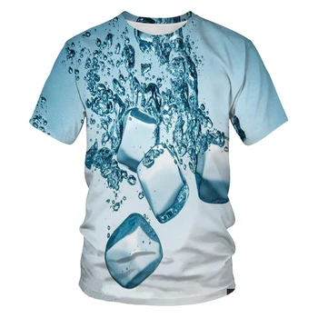 Pivo pijače 3D tiskanje moda za moške in ženske kratke oplaščeni T-shirt mehkega materiala na prostem priložnostne svoboden O-vratu moška oblačila