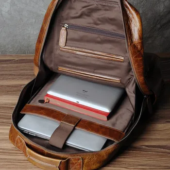 PNDME moda letnik visoke kakovosti pravega usnja za moške nahrbtnik priložnostne preprost oblikovalci bookbag teens potovanja laptop bagpacks