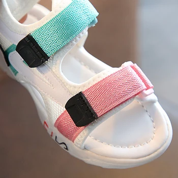 Poletni Sandali Dekleta Usnjeni Čevlji 2019 Moda Malčka Fantje Plaža Pisane Sandale Otrok Baby Čevlji Otroci Sandale Za Fante