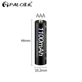 Polnilnik Z LCD Zaslonom Za 1,2 V AA/AAA NI-MH baterije za polnjenje NI-CD Polnilna Baterija+1,2 V 1100mAh AAA Nimh Polnilne Baterije