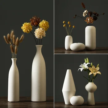 Posušen cvet keramične vaze majhni cvetlični aranžma dnevni sobi doma ustvarjalni preprosto dekoracijo doma oprema Nordijska dekoracijo