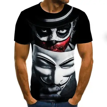 Priljubljena Jack 3D tisk t-shirt za moške in ženske okoli vratu kratek rokav poletje športna majica s kratkimi rokavi top in tee