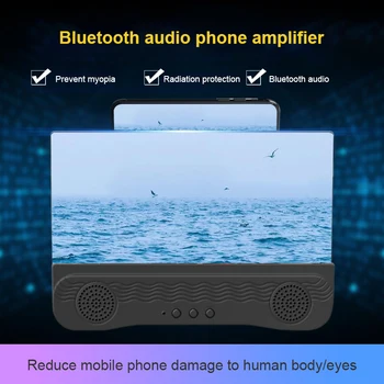 Projektor za mobilne telefone Lupa za zaslon telefona ojačevalnik za mobilni telefon z Bluetooth Zvočnik povečevalno steklo