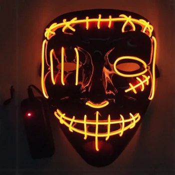 Pustne Maske LED Luči Gor Masko (2 Paket) Strašljivo Masko Za Festival Cosplay Halloween Kostum Maškarada Stranke,Karneval