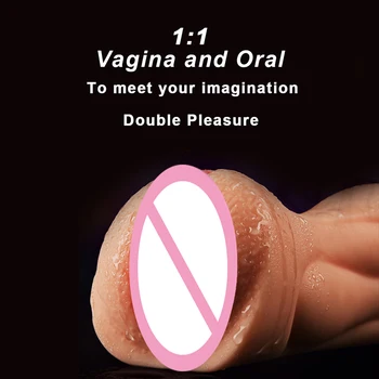Realistična Vagina Moški Masturbator Ustne Votline Zanič Zrakoplova Pokal Pravi Muco Sexo Intimno Globoko Grlo Dvojna Luknja Sex Igrača za Moške