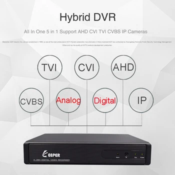 REJEC 4 Channel 1080N 5 V 1 Hibridni XVR DVR Nadzor Digitalni Video Snemalnik Podporo TVI CVI AHD CVBS IP Kamera Z P2P 4