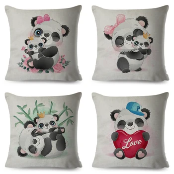 Risanka Kitajski Panda Tiskanja Blazine Pokrov za Otroke, Prostor Kavč Doma, Avto Dekor Lepa Žival Vzglavnik Perilo, Prevleke