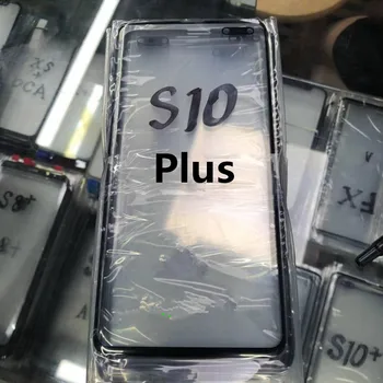 S10Plus Zaslon na Dotik Za Samsung Galaxy S10 Plus G975 Sprednji Dotik LCD Zaslon, Zunanji Stekleni Pokrovček Objektiva Popravila Zamenjati Del